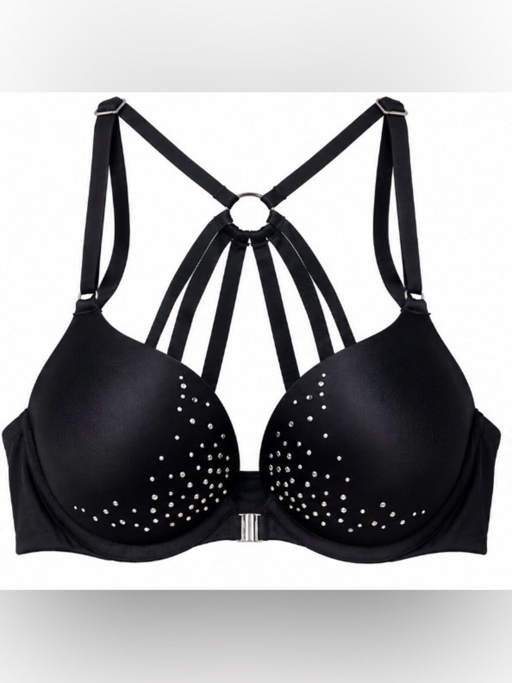 Vintage Victoriaโs Secret Bombshell Plunge Strappy Bra Black 32A